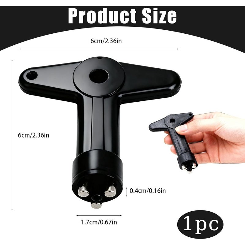 Black Anti-Theft Wheel Cap Fixing Key For Renault Clio Opel Models - Image 4