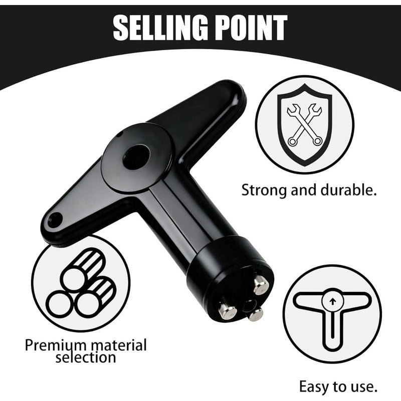 Black Anti-Theft Wheel Cap Fixing Key For Renault Clio Opel Models - Image 3