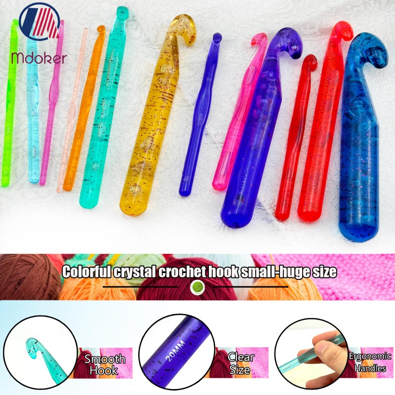 Mdoker 25mm Large Crochet Hook,Big Crochet Hooks for Chunky Yarn,Ergonomic Giant Hooks,Huge Crochet Hooks for Knitting Yarn,Beginners and Experienced Crochet Lover - Image 3