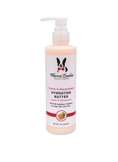 Warren London Hydrating Butter Leave In Pet Conditioner For Dogs | Lotion Skin And Coat Aloe Puppy & Dog Hair Detangler, Dry Skin, Fur Dandruff Use After Shampoo Bathing Made In Usa Guava 8Oz  - Image 1