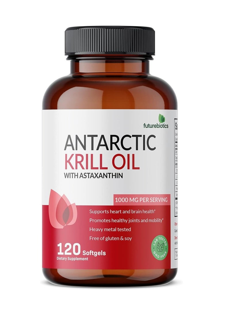 Futurebiotics Antarctic Krill Oil 1000mg with Omega-3s EPA, DHA, Astaxanthin and Phospholipids - Premium Krill Oil Heavy Metal Tested, Non GMO – 120 Softgels - Image 3