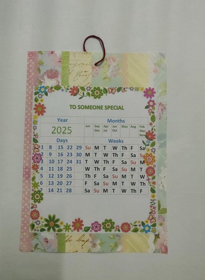 Educational Chart 2025, Months, Weeks, Days, A4 Size, Trendy One Page Design, Multicolour 2 copies - Image 1