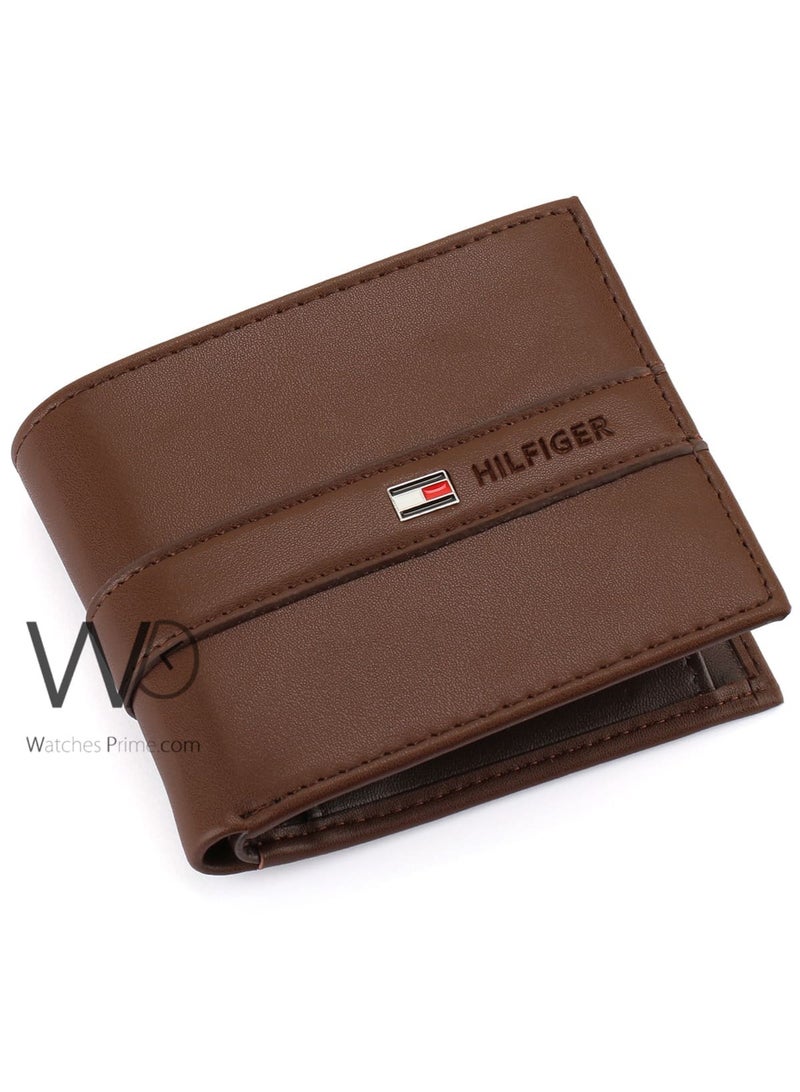 Tommy Hilfiger Denim Tommy Hilfiger Genuine Leather Brown Wallet For Men - Image 1