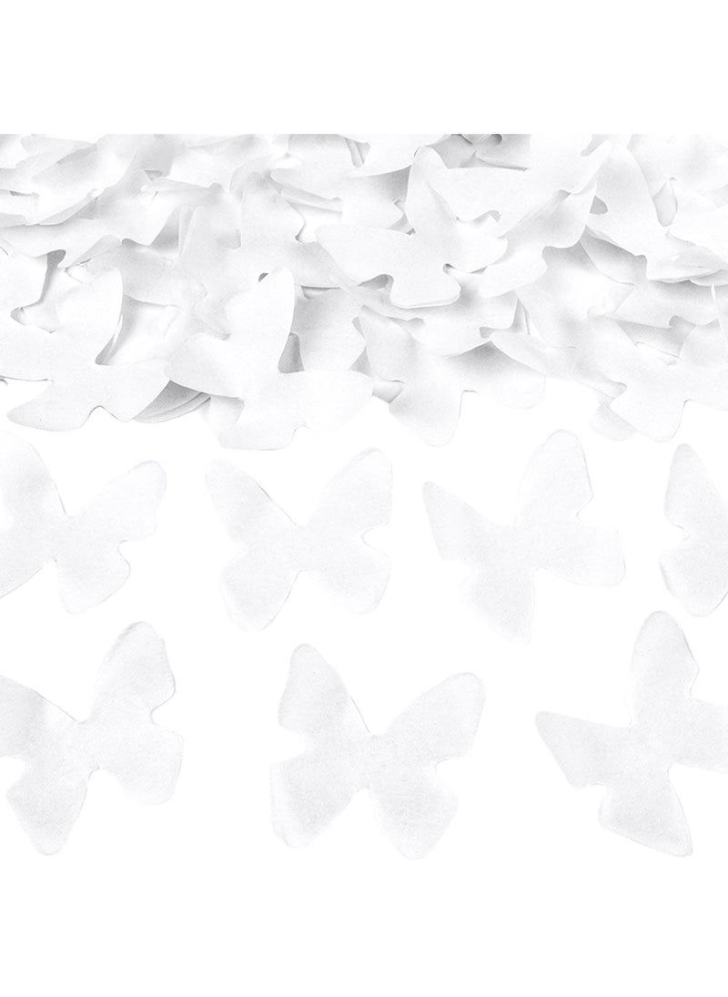 PartyDeco Butterflies Confetti Cannon White Paper 40cm - Image 2