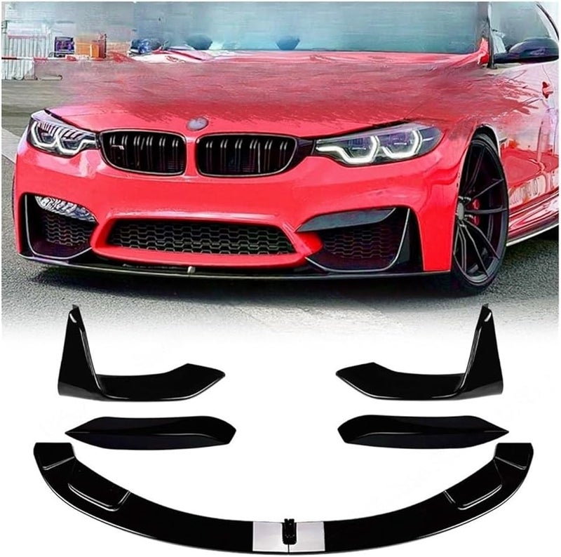 Gloss Black Front Bumper Lip Spoiler For BMW 3 4 Series M3 M4 F80 F83 2014 2020 - Image 3