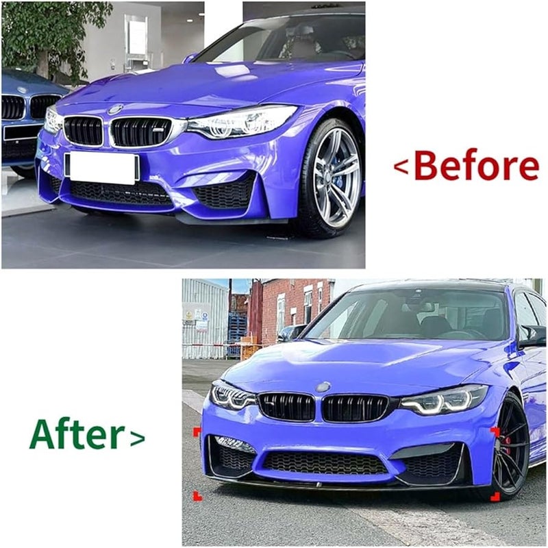 Gloss Black Front Bumper Lip Spoiler For BMW 3 4 Series M3 M4 F80 F83 2014 2020 - Image 4