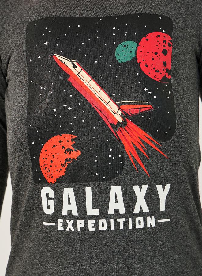 Styli Graphic Print Round Neck T-Shirt  - Image 3