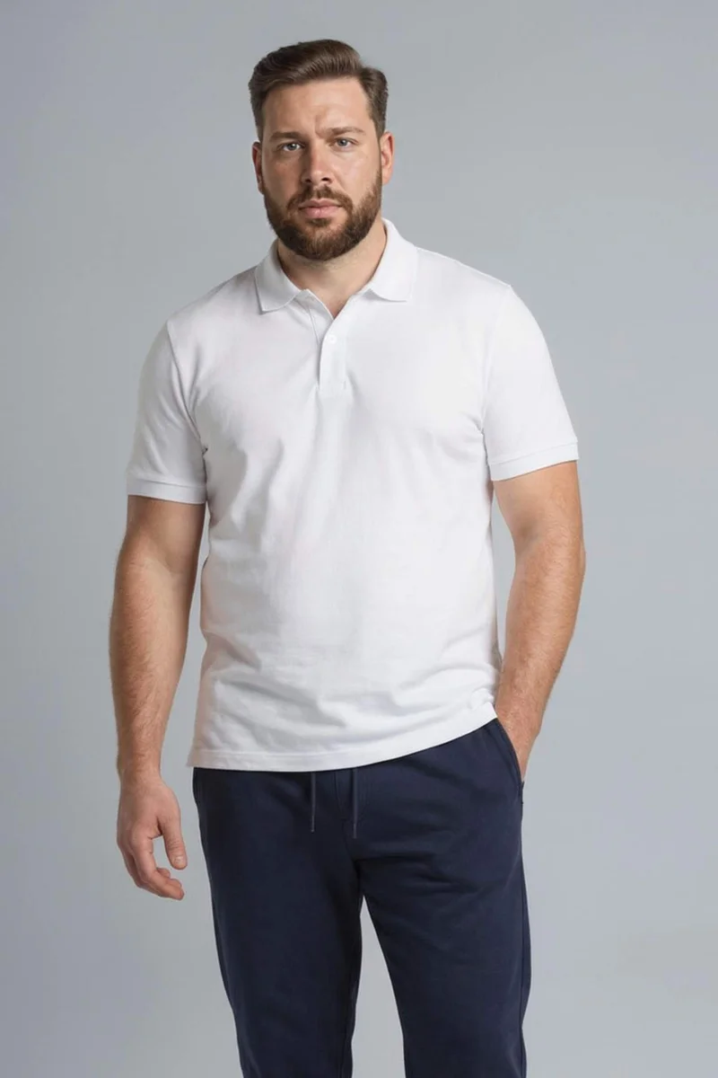 ديفاكتو 100% Cotton Plus Size Polo Shirt