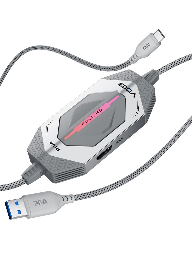 piva BIVA VD03 Power Adapter High quality integrated capture card provides high-speed transmission without delay Long-term stable live streaming 60W fast charging Compatible with Type-C mobile phones, iPhone 15, 16, iPad, computer  - Image 1