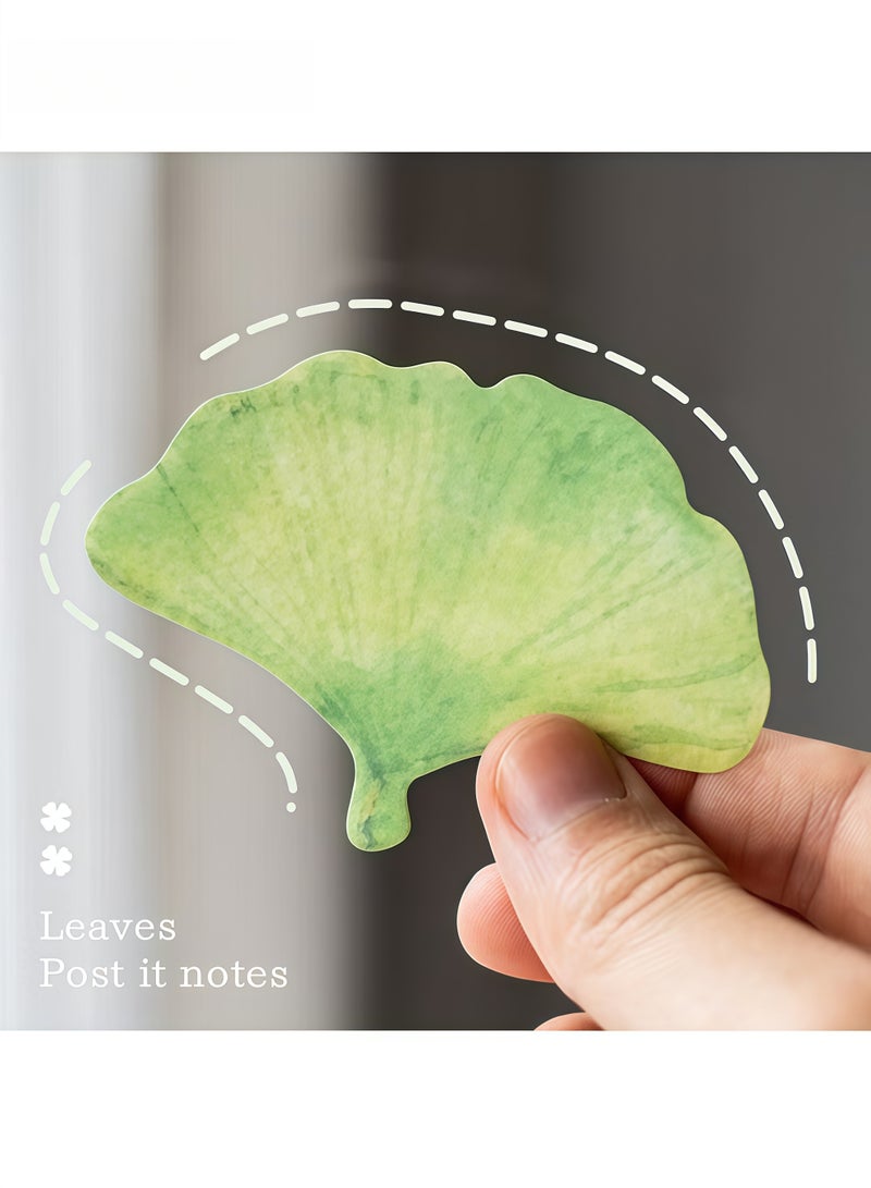 4 Pack Post-it Notes - 120 Pcs Leaf Shape Post-it Notes - Self-adhesive Notepad - Suitable for Homeschool, Office Supplies, Party Gifts - Image 4