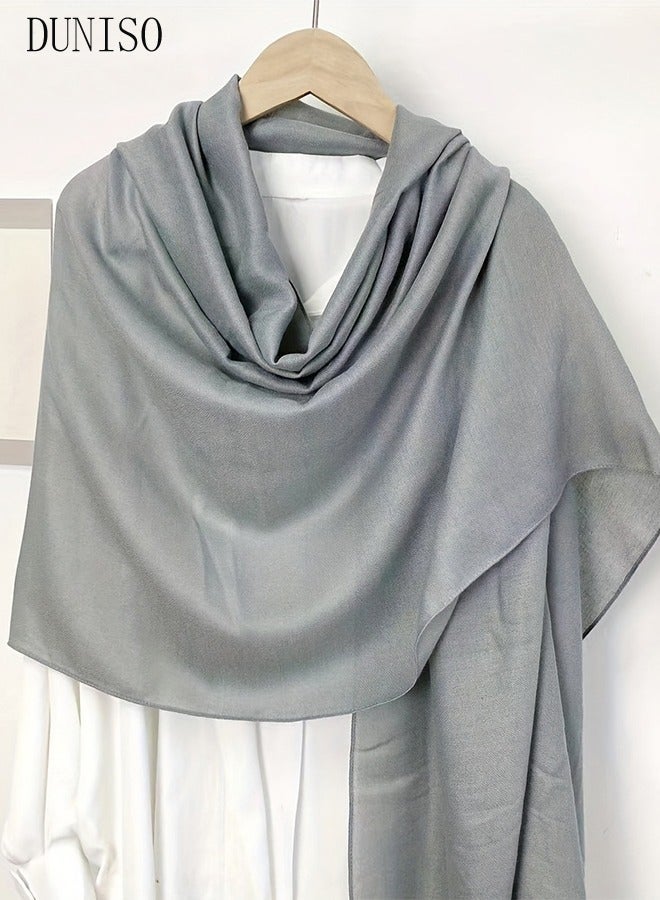 DUNISO Hijab for Women Muslim Cotton Hijab Fashion Hijab Scarf, Elegant Modest Muslim Islamic Ramadan Soft Lightweight Jersey Hijab Long Scarf - Image 4