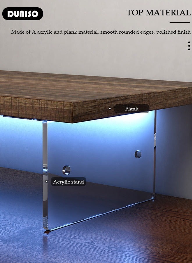 DUNISO Monitor Stand Riser, Acrylic Material Desktop Organizer Stand, Durable Desktop Shelf for Relieve Cervical Fatigue, Multipurpose Desktop Stands Organizer for Desk, TV/Screen/PC/Printer - Image 5