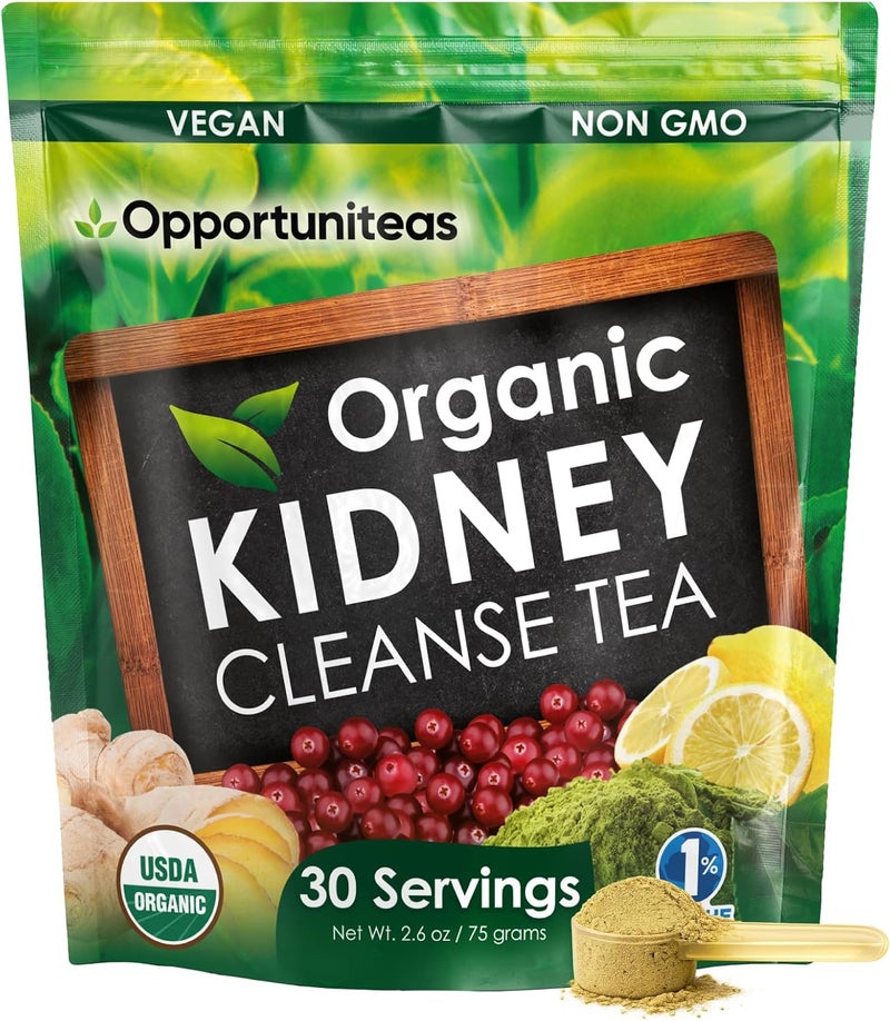Opportuniteas Organic Kidney Cleanse Tea - 30 Servings, Vegan & Non-GMO - Image 1