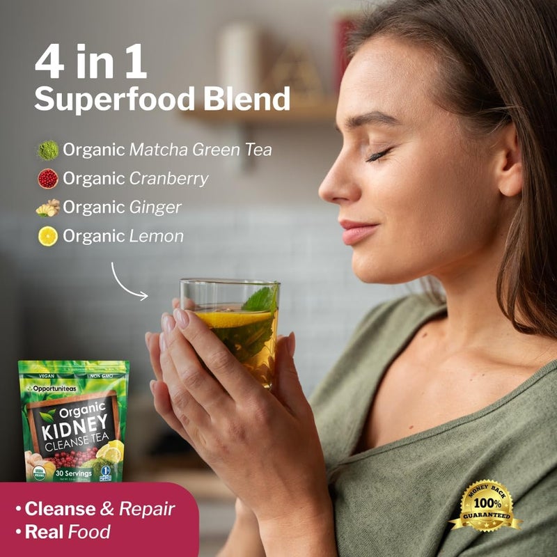 Opportuniteas Organic Kidney Cleanse Tea - 30 Servings, Vegan & Non-GMO - Image 3