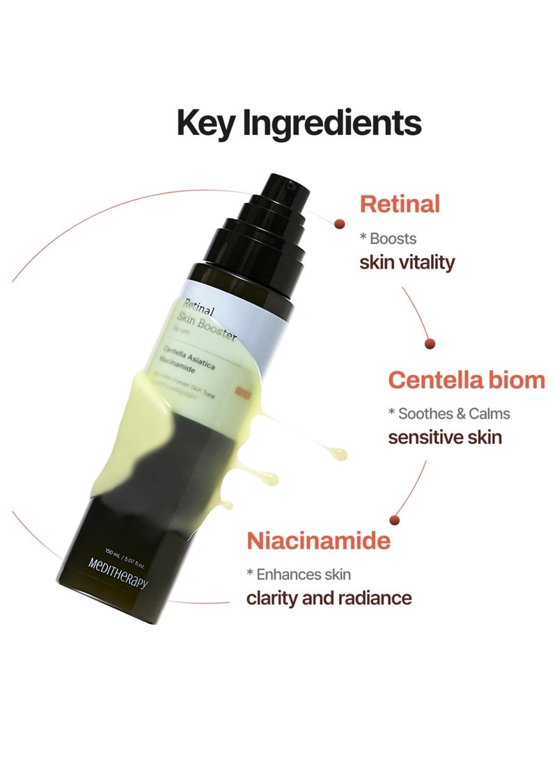 MEDITHERAPY Retinal Skin Booster Serum – Beginner-Friendly, Anti-Aging, Non-Irritating Retinol for Face and Body – Pore Minimizer, Wrinkle Treatment |150 ml - Image 4