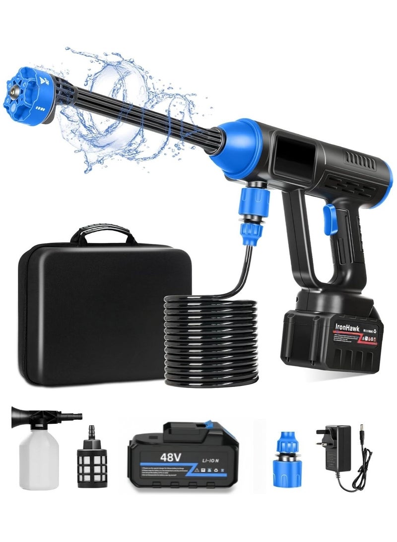 Sharpdo Cordless Pressure Washer - 6-in-1 Nozzle Power Washers - 18000mAh Battery Powered - 50Bar 500W Portable Power Washer Gun with Foam Generator Nozzle Water Pump for Car Wash, Home, Yard - Image 1