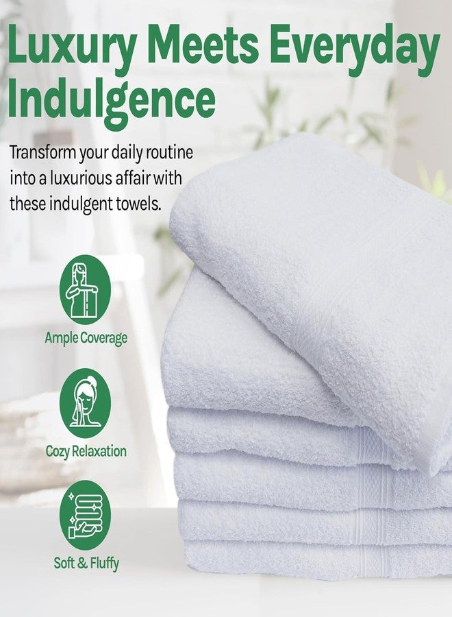 Towels N More منشفة وأكثر 12 بيضاء 16x27 منشفة يد فاخرة مع حلقات قطنية 100% مصنوعة من الخيوط الحلزونية، فائقة الامتصاص الأفضل للفنادق، الحمام، الصالة الرياضية، المنزل أو الاستخدام التجاري (12) - Image 3