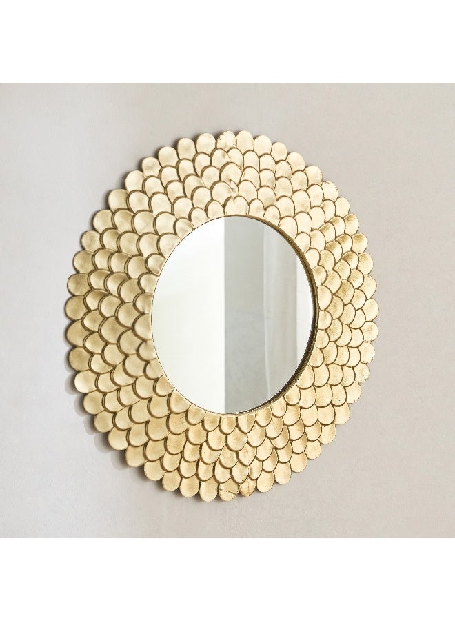 Home Box Delp Premium Heavy Duty Metal Scallop Wall Mirror 75.6 x 3.8 x 75.6 cm - Image 1