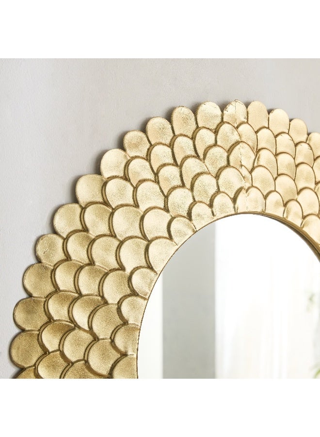 Home Box Delp Premium Heavy Duty Metal Scallop Wall Mirror 75.6 x 3.8 x 75.6 cm - Image 2