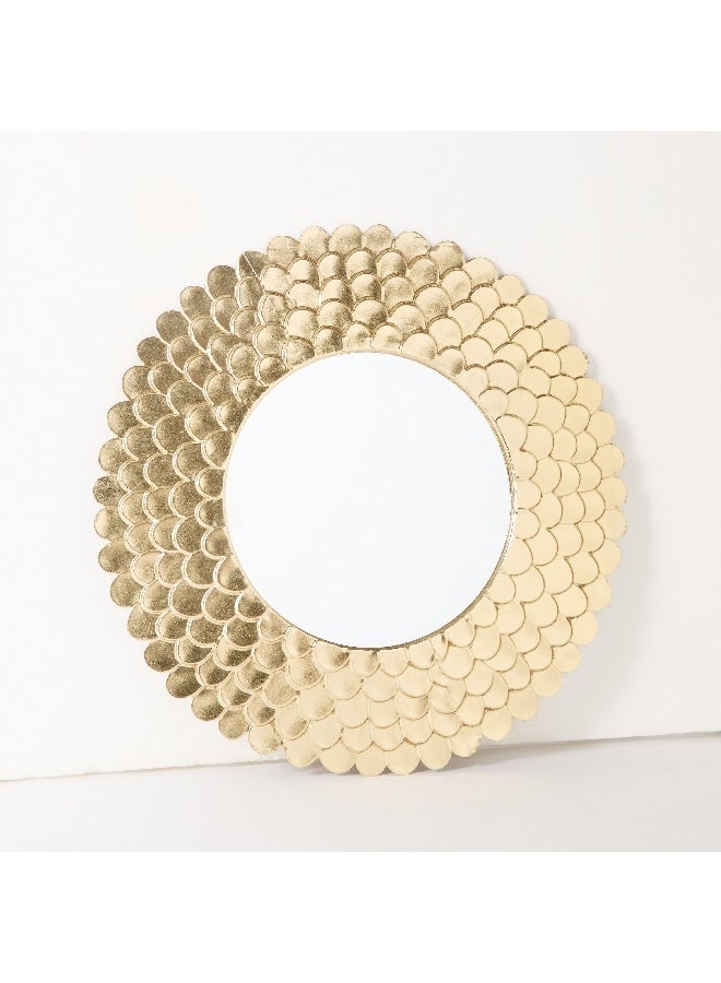 Home Box Delp Premium Heavy Duty Metal Scallop Wall Mirror 75.6 x 3.8 x 75.6 cm - Image 3