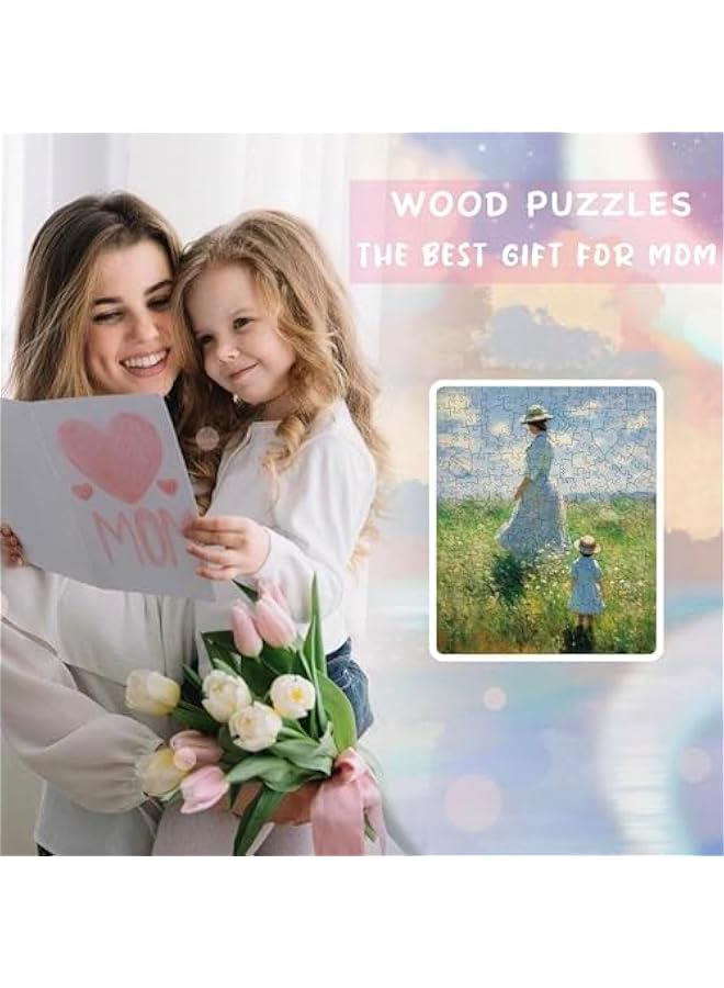 Wooden Puzzles for AdultsJigsaw Puzzles 200 Pieces,Gifts for Mom from Daughter Son Kids,Unique Gifts for Mom with Gift Boxes  Cards(11.8x10.2 Inch), MQJ-2 - Image 5