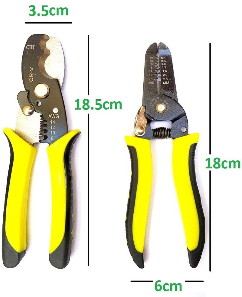 Hetkrishi Hetkrishi 7Inch MultiPliers Wire Stripper Electrician Wire Cutter Plier Crimping Nipper Hand Tools Pack of 2 Wire Cutter  - Image 3