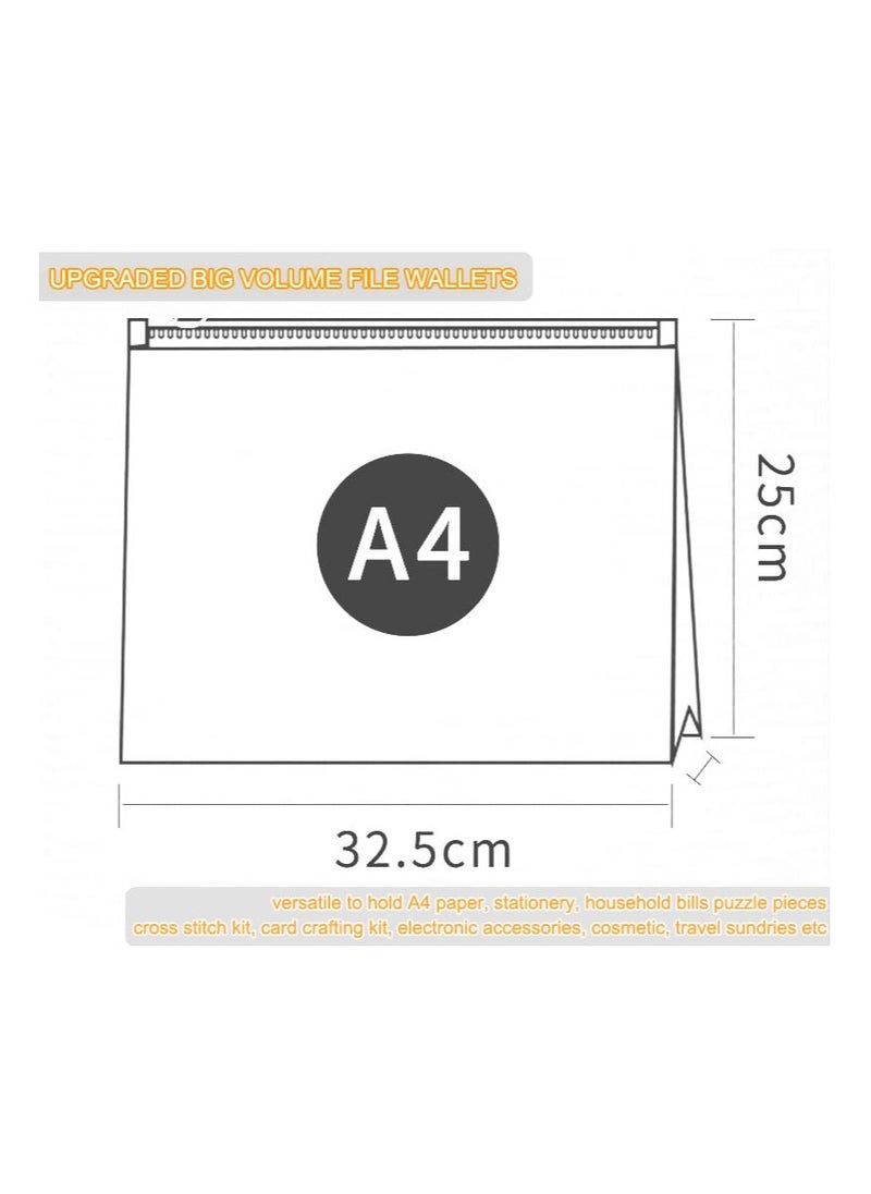 Expanding A4 Zip Wallets Assorted Large Capacity A4 File Organizer, Document Bag, Paperwork Pouch Zipper File Folder, A4 Letter Envelope Pocket Zip Storage Bag, for Office School Home Travel (5PCS) - pzsku/Z03F7A3448CF6B09DBCA8Z/45/_/1706595980/a7bb641c-bb2a-4a3e-8f2a-552ed18acaaa