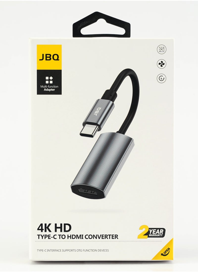 جي بي كيو محول USB Type-C إلى HDMI 4K HD بتصميم صغير الحجم مناسب للسفر  - Image 3