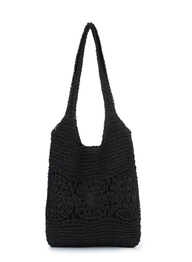 KUANG! Straw Shoulder Bags for Women Summer Beach Tote Bag Straw Woven Vacation Hangbag Purse - Image 1