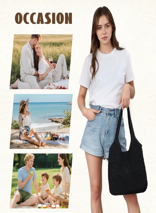 KUANG! Straw Shoulder Bags for Women Summer Beach Tote Bag Straw Woven Vacation Hangbag Purse - Image 2