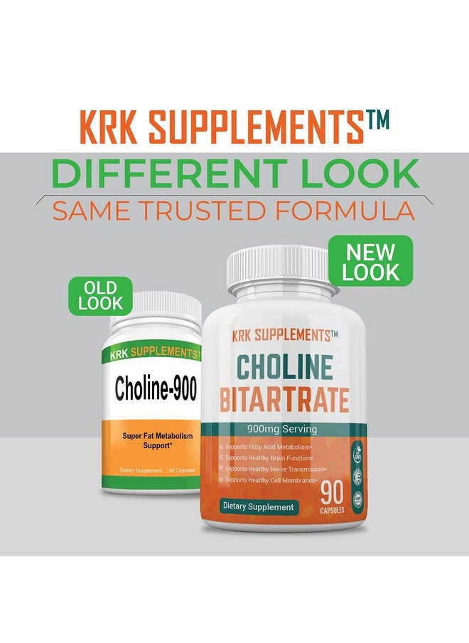 KRK SUPPLEMENTS Ne Bitartrate 900Mg Per Serving 180 Total Capsules Krk Supplements  - Image 3
