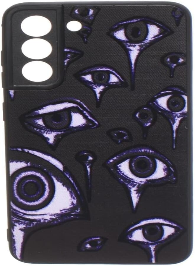 Boter. Plastic 3D Shockproof Back Case Designed With Raised Edge To Protect Camera lens Cute Eyes Printed Suitable For Samsung Galaxy A21 FE - Multi Color