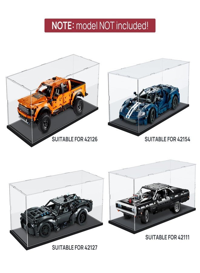 Nynelly Acrylic Display Case for 1/10 Scale or 1/12 Scale Diecast Car, Acrylic Boxes for Display for Lego 42214 42210 42154 Toys Collectibles, Model Car Display Case with Base ,Truck Showcase Storage - Image 3