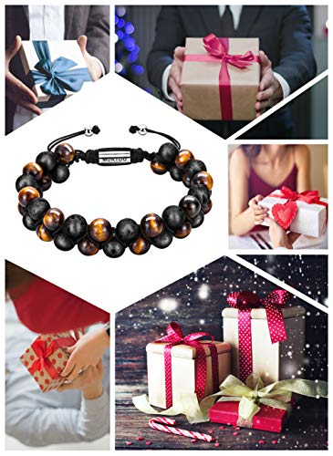 murtoo Bead Chakra Bracelets for Men and Women, Double-layered Healing Yoga Crystals Beaded Bracelet, Natural Stone Mens Bracelet for Meditation, Relax Anxiety - Image 5