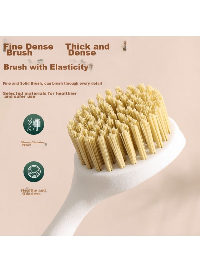 Mengting Long-handled Pot Scrubber, Household Small Brush, Kitchen Non-stick Pan Cleaning Tool, Wooden Handle Pot Brush, Cleaning Miracle, Two-pack - Image 4