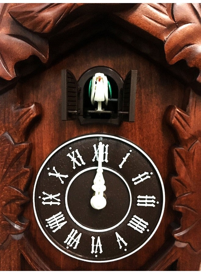 Rylai Rylai Cuckoo Clock Vintage Large Wooden Wall Clock Handcrafted 13x9.5 Inch Brown  - Image 4