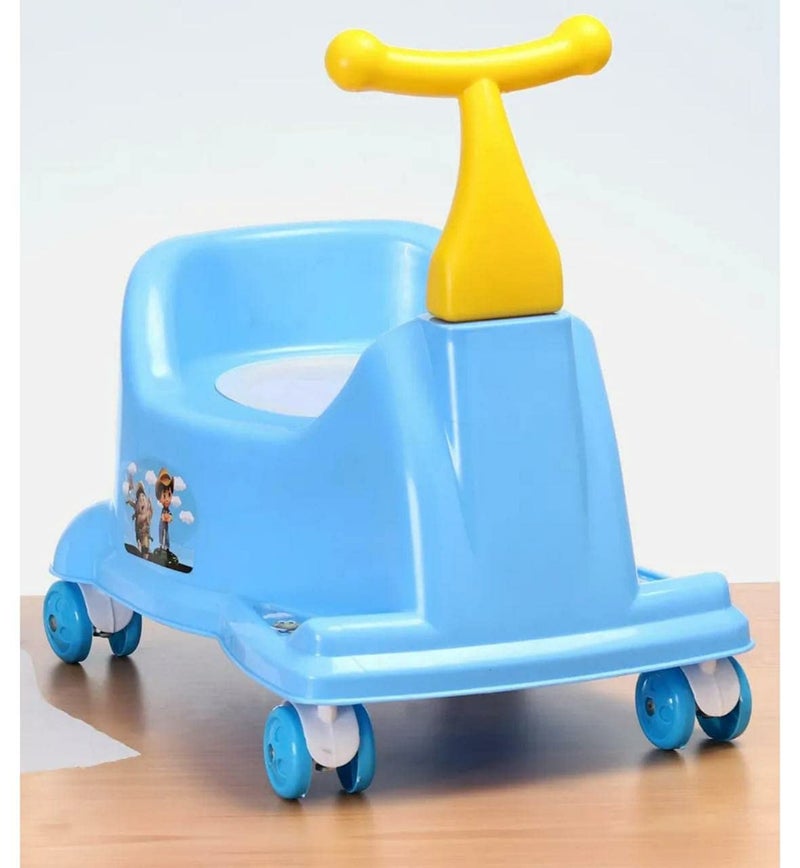 BUYAGAIN Plastic Scooter Style Baby Potty Seat with wheels Removable Tray||Pot||Chair||Potty Toilet Trainer Seat for Toddler Boys Girls (colour may vary) - Image 5