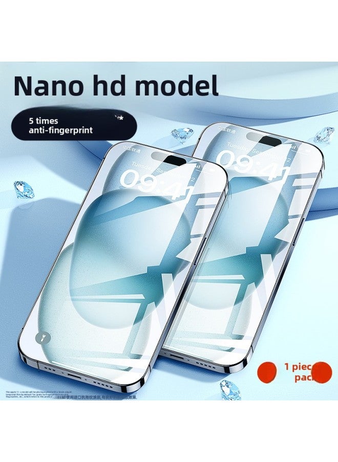 [imported Corning] Applicable To For Iphone 15 Toughened Film For Iphone14Pro Mobile Phone 11 Anti-peep 13ProMax Full-Colour:[nano Hd★1 Piece] 5 Times Anti-fingerprint★High-definition Does Not Harm The Eyes.-Size:For Iphone 11 Pro Max  - Image 1