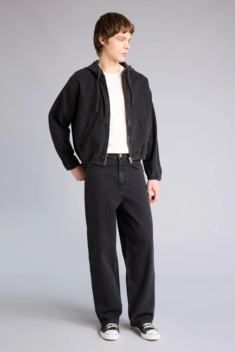 Defacto Hooded Cotton Oversize Jacket
