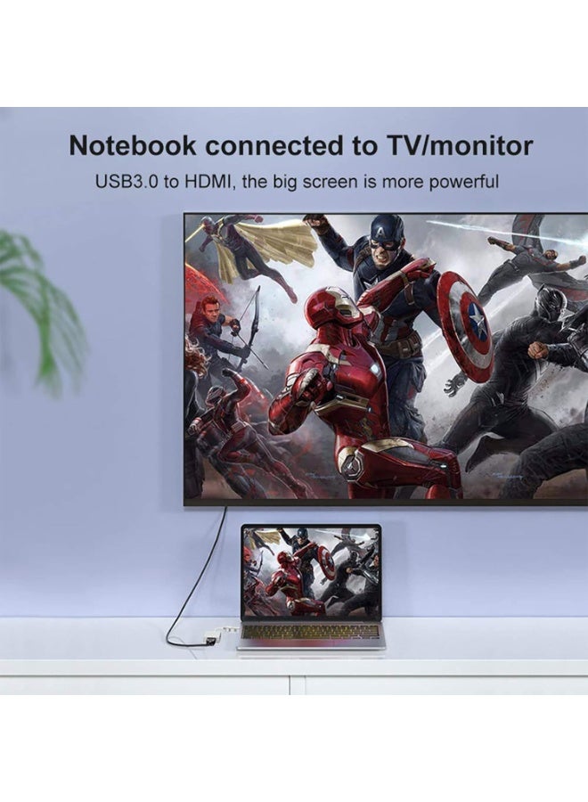 MUNTAQI USB 3.0 to HDMI Adapter – Full HD 1080P Multi-Display Video Converter Cable for PC Laptop, USB to HDMI External Graphics Card Adapter Compatible with Windows 11/10/8.1/7 - Image 5