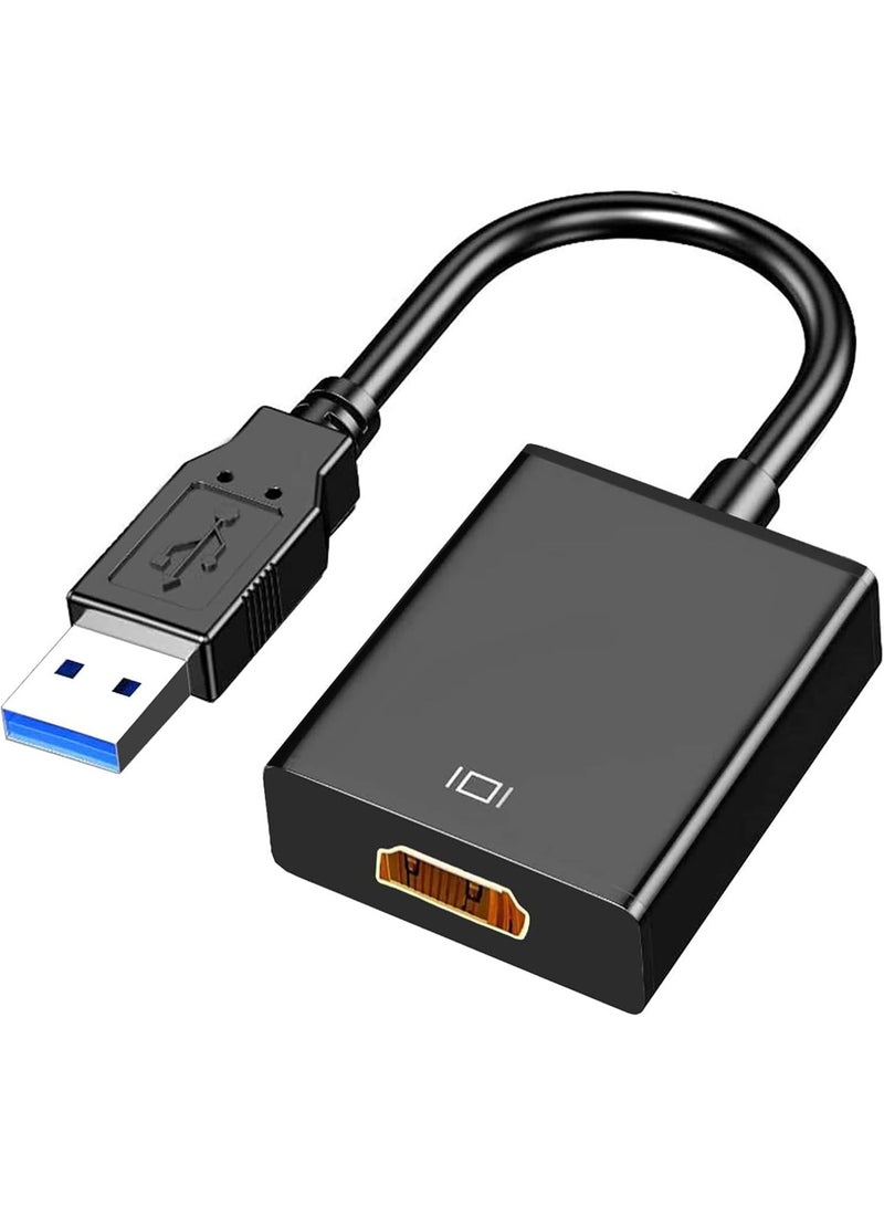 MUNTAQI USB 3.0 to HDMI Adapter – Full HD 1080P Multi-Display Video Converter Cable for PC Laptop, USB to HDMI External Graphics Card Adapter Compatible with Windows 11/10/8.1/7 - Image 1