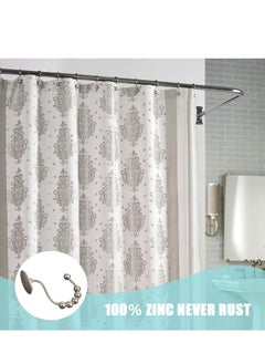 Y&D Shower Curtain Hooks Nickel Decorative Rings Easy Glide for Rod Rust Proof Bathroom Rods Curtains Clothing Most Set of 12  - Image 3