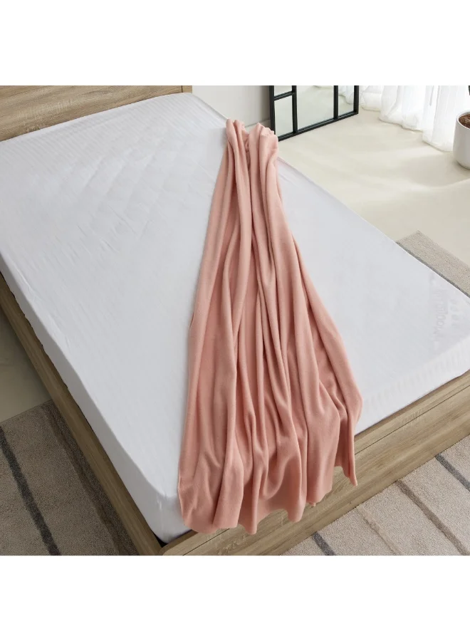 Home Box Atlanta Solid Recycled Polar Fleece Twin Blanket 150 X 200 Cm