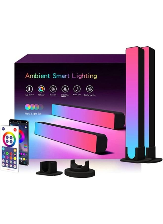 SHOPI - Flow Light Bars Smart, Work with Alexa and Google Assistant, TV Ambient Lighting, RGBICWW WiFi Play Light Bars with Scene Modes and Music Modes for Gaming, Movies, PC, TV, Room Decoration - Image 1