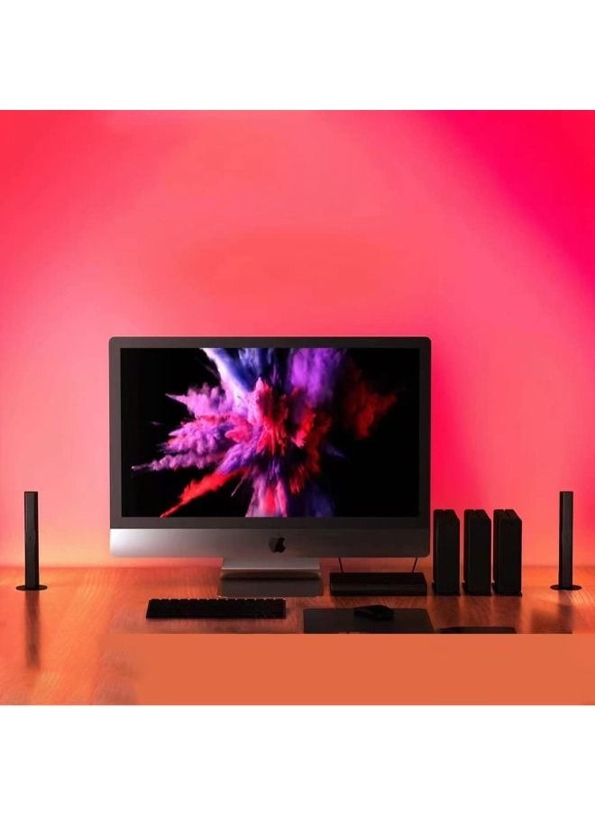 SHOPI - Flow Light Bars Smart, Work with Alexa and Google Assistant, TV Ambient Lighting, RGBICWW WiFi Play Light Bars with Scene Modes and Music Modes for Gaming, Movies, PC, TV, Room Decoration - Image 1