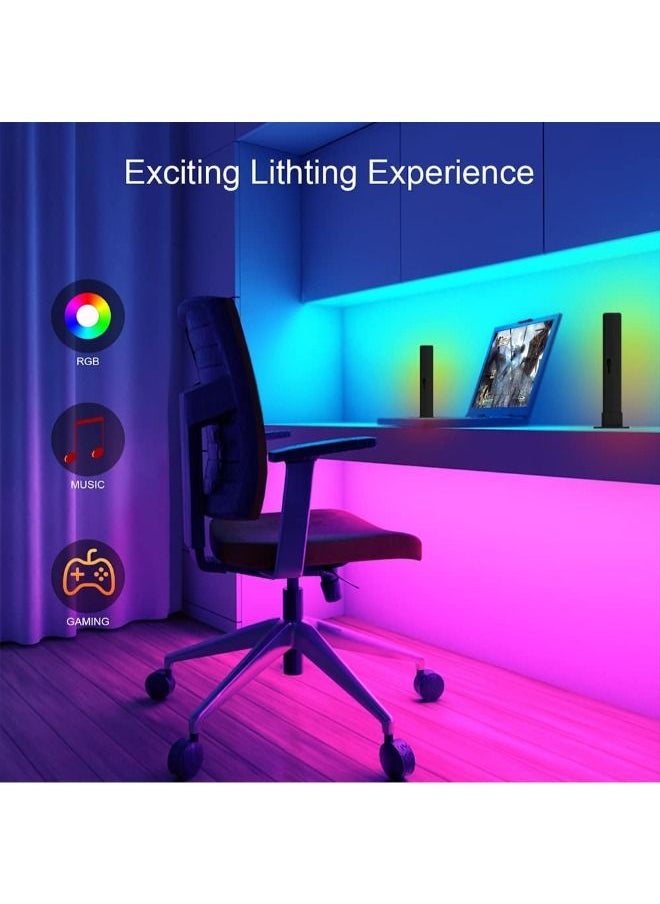 SHOPI - Flow Light Bars Smart, Work with Alexa and Google Assistant, TV Ambient Lighting, RGBICWW WiFi Play Light Bars with Scene Modes and Music Modes for Gaming, Movies, PC, TV, Room Decoration - Image 1