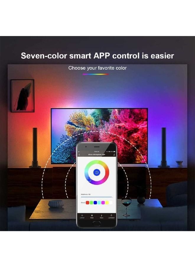 SHOPI - Flow Light Bars Smart, Work with Alexa and Google Assistant, TV Ambient Lighting, RGBICWW WiFi Play Light Bars with Scene Modes and Music Modes for Gaming, Movies, PC, TV, Room Decoration - Image 1