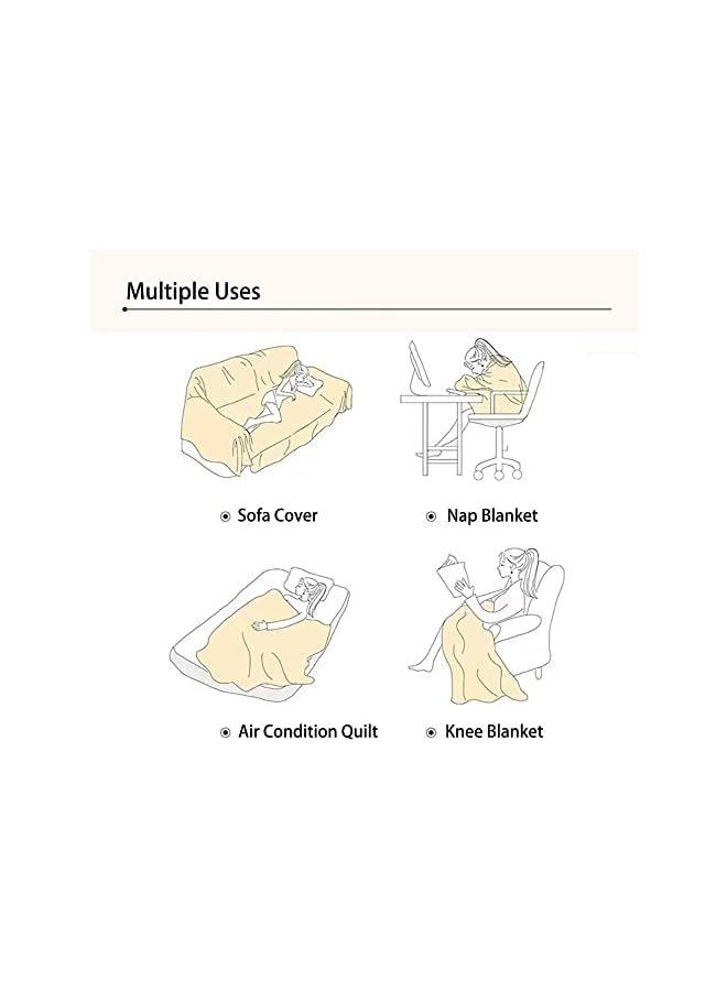 The Bros Sofa Cover Thickened Double Side Slipcover Fashion Geometric Pattern Couch Covers for 3 Seater Sofa Blanket for Bed Washable Soft Throw Blanket for Bed Non-Slip Large Size 180 * 260CM - Image 5