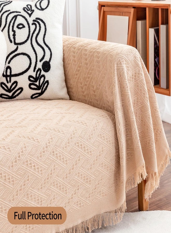 DEEPDREAM Deep Dream Sectional Couch Covers, 2 Pieces Sectional Sofa Cover, L Shaped Couch Covers, Couch Cover for Sectional Sofa (X-Large, 63" x 110" + 71" x 118, Brown) - Image 3