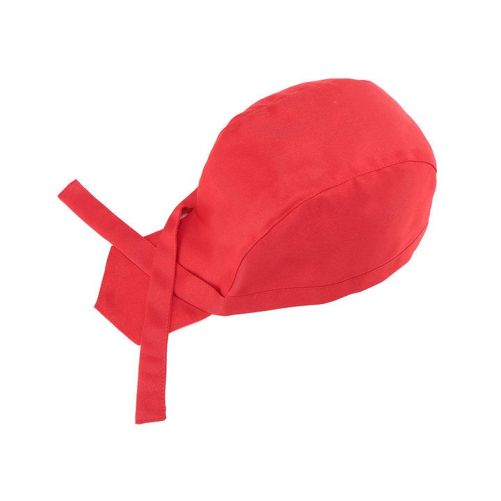Pirate Chef Cap with Streamer Unisex Work Hat Orange  - Image 5